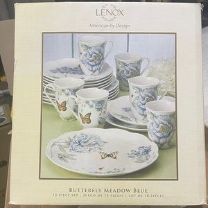 Lenox Butterfly Meadow Blue 18-Piece Dinnerware Set